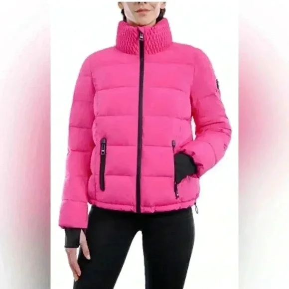 Stand-Away Collar Short Puffer Jacket -MICHAEL KORS